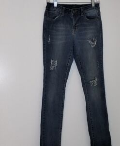 Jessica Simpson Charcoal Distressed Skinny Jeans